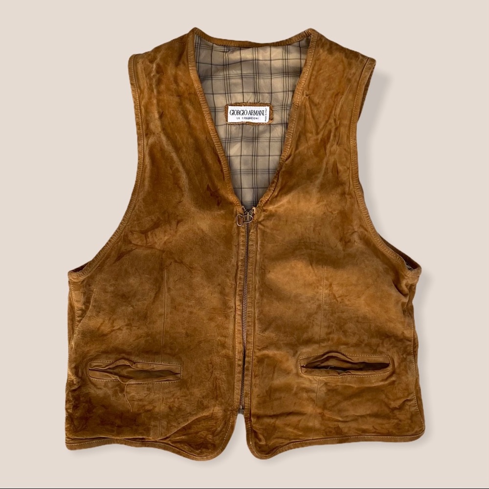 Vintage Giorgio Armani Suede Vest
